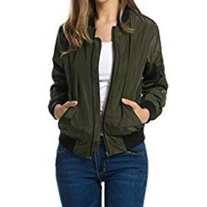 Green bomber jacket